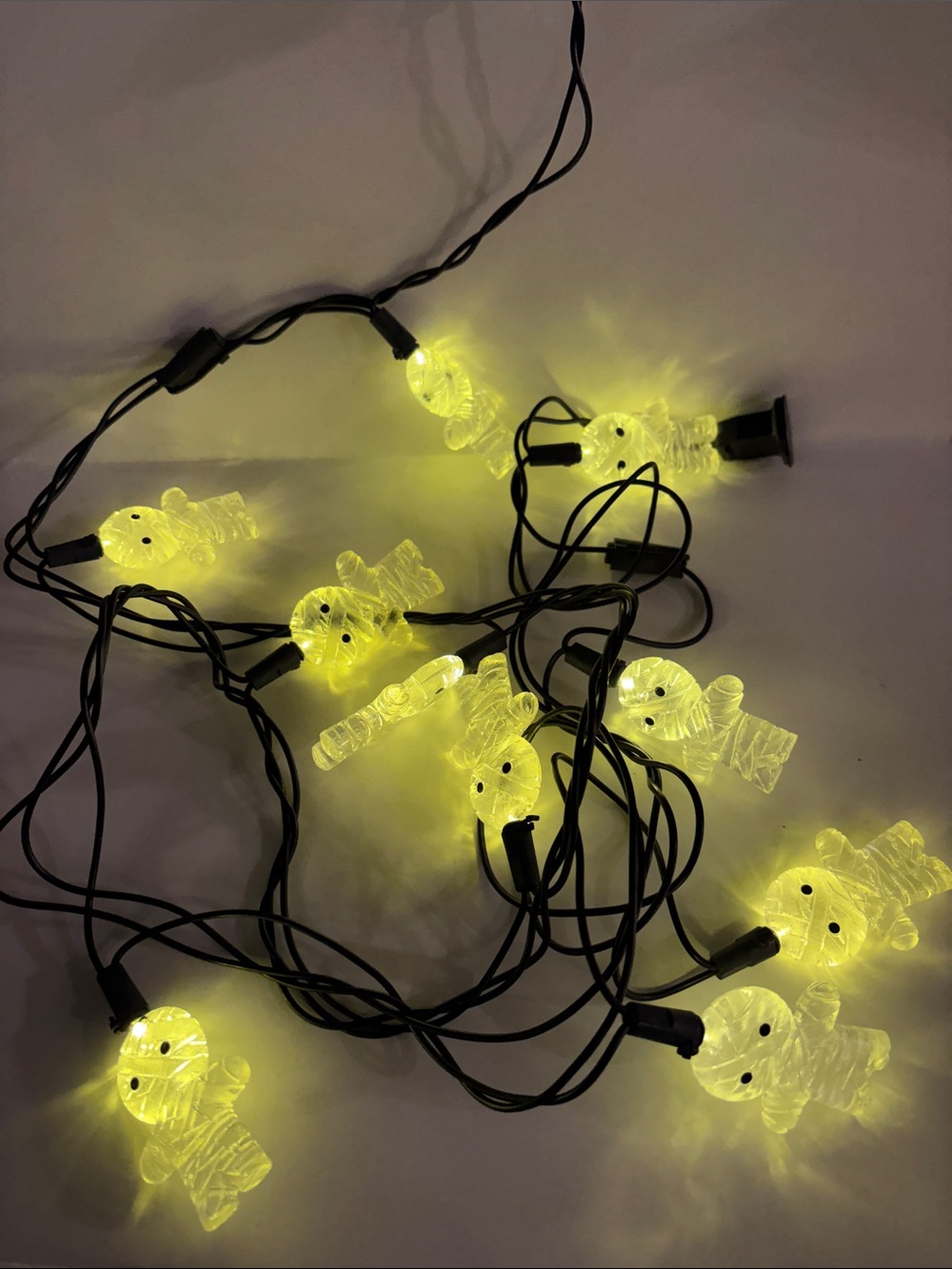 Yellow Mummy LED String Lights - Festive Halloween Accent
